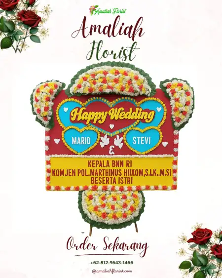 Papan Bunga Pernikahan Luwung
